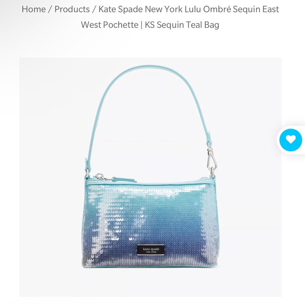 Kate Spade Teal Sequin Bag